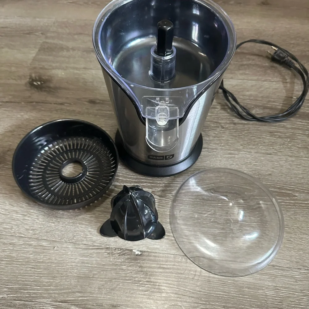 Ash Stainless Steel Electric Citrus Juicer in Silver and Clear